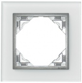 EFAPEL Одиночная рамка, стекло/алюминий